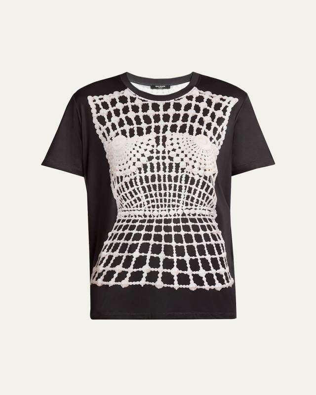 Pearl Trompe LOeil Corset T-Shhirt